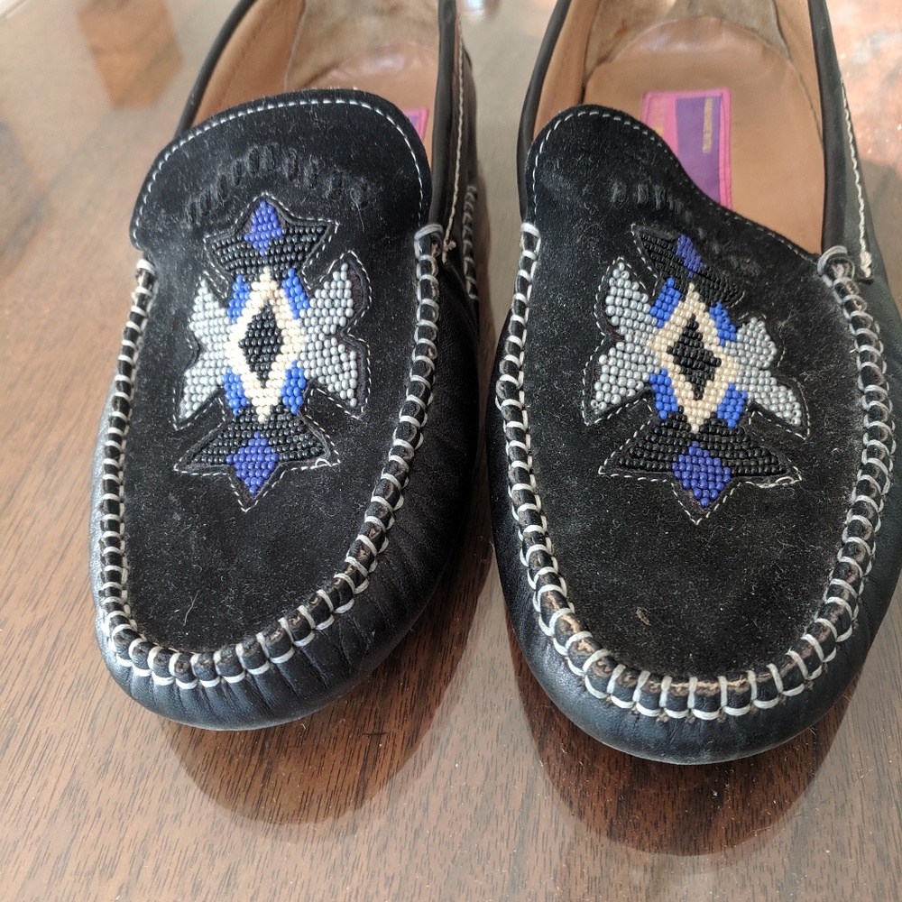 Susan Bennis Warren Edwards Bead VTG 80s Moccasin